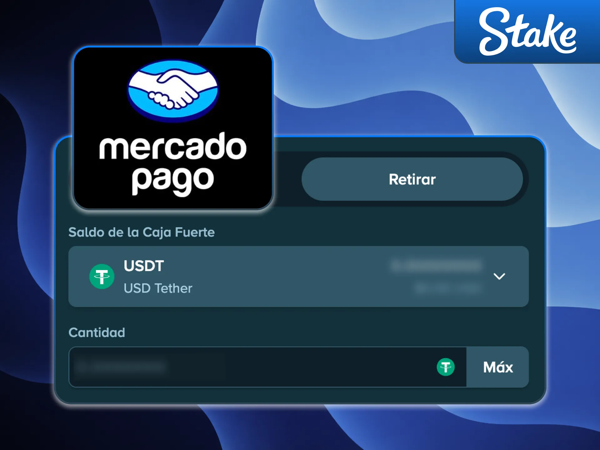 Gestiona tu retiro directo a Mercado Pago usando tu CVU desde Stake.